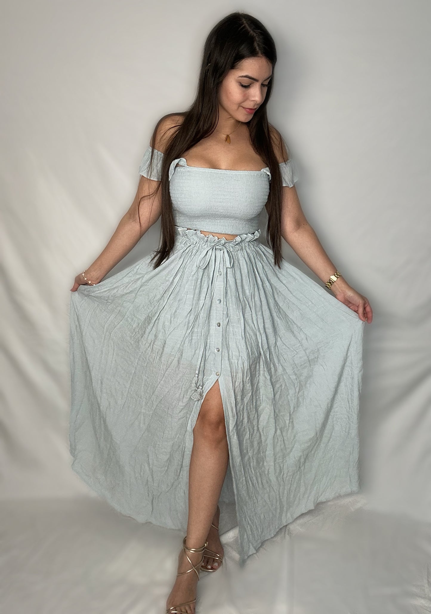 I- BellaFresca Skirt Set (Blue)