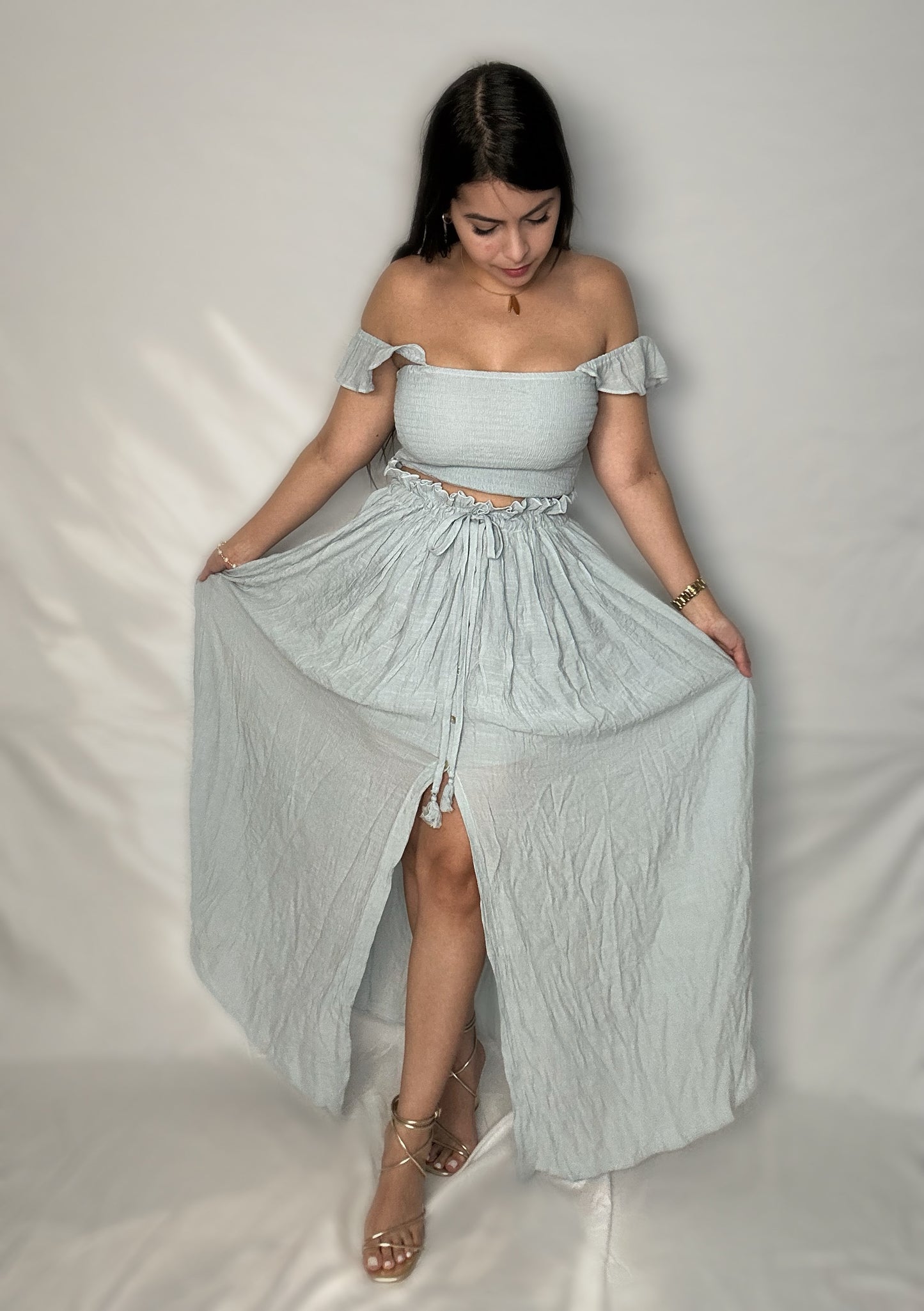 I- BellaFresca Skirt Set (Blue)