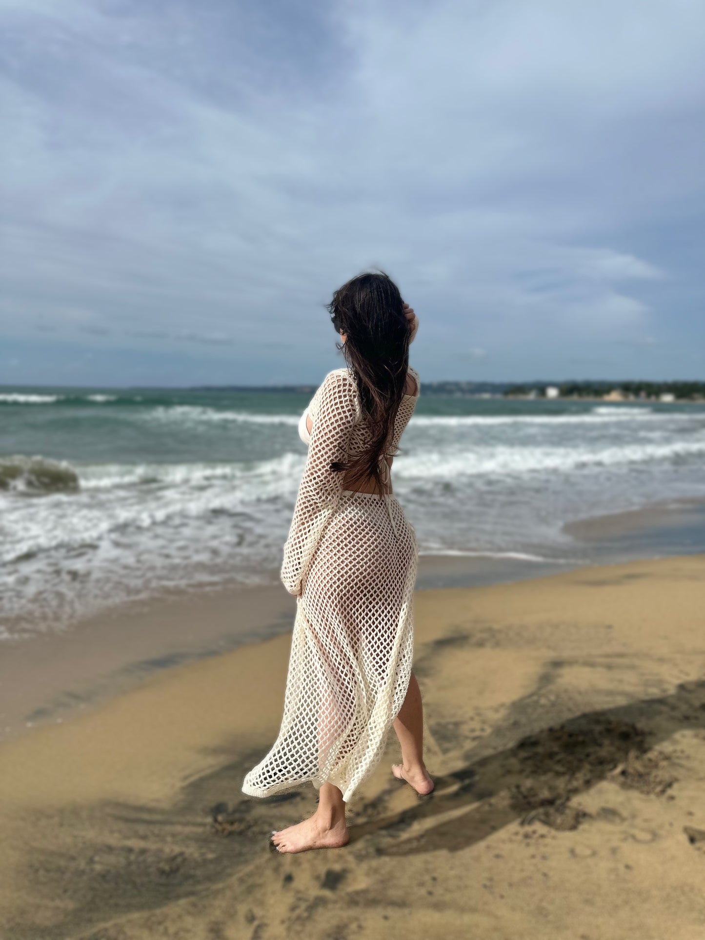 Knit Mesh Beach Cover-Up Set