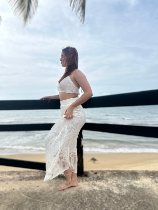 Crochet Knit Halter Set