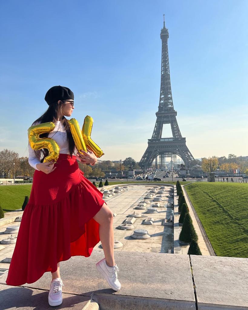 Luxury Paris Red Skirt