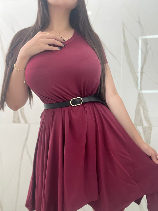 Wine T-Shirt Dress