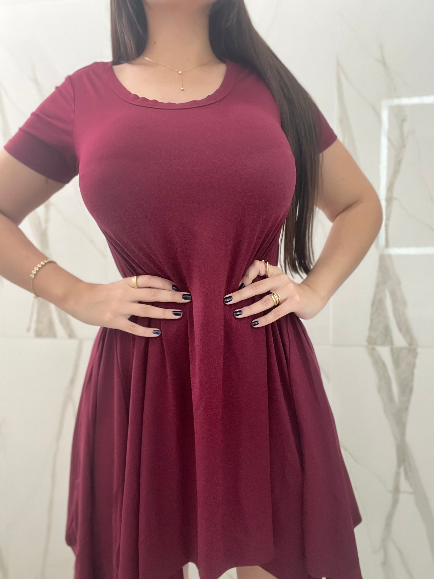 Wine T-Shirt Dress